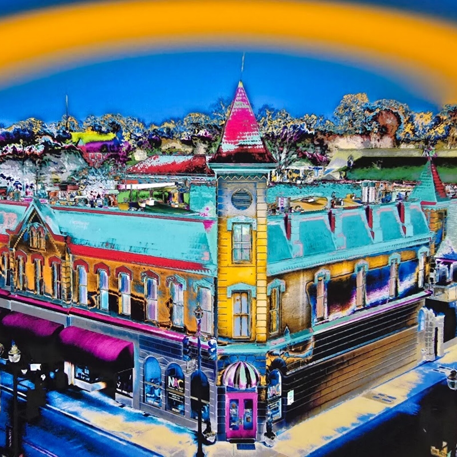 Oswaldo Tapia Dieso Newberry Historic Scene  Notecards (1) loading=