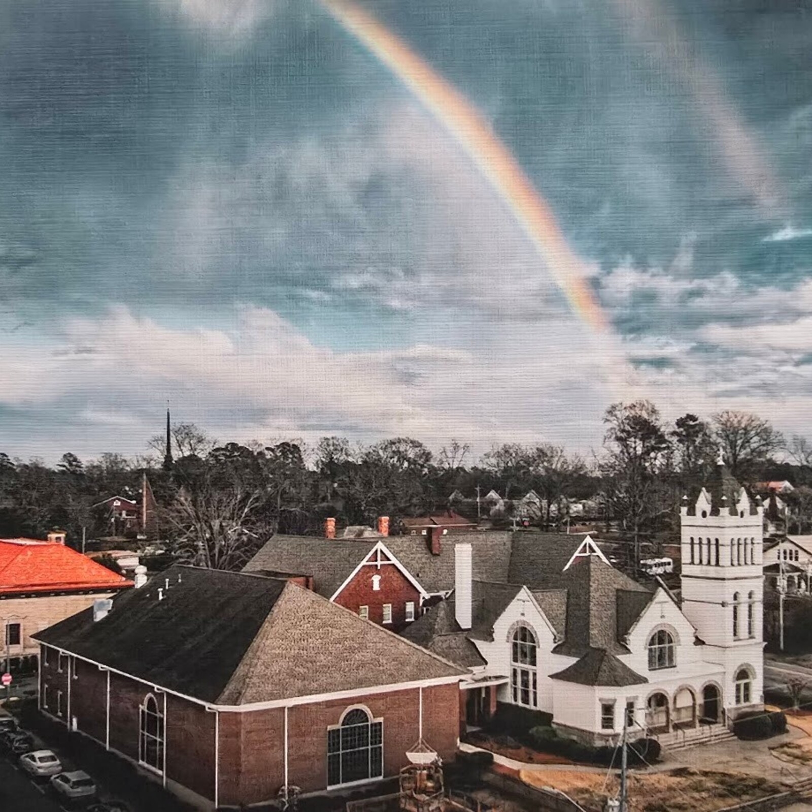 Oswaldo Tapia Dieso Newberry Scene Notecard (1)   (consignment) loading=