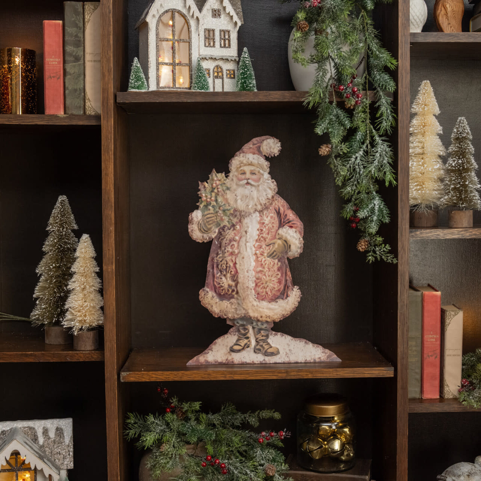 Ragon House 18" Santa w/ Holly Metal Dummy Board H237617 loading=