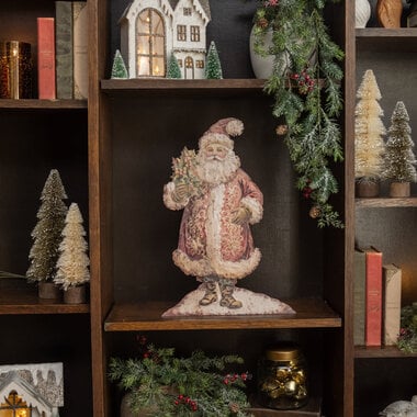 Ragon House 18" Santa w/ Holly Metal Dummy Board H237617