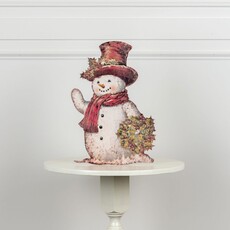 Ragon House 18" Snowman w/ Holly Metal Dummy Board H237619