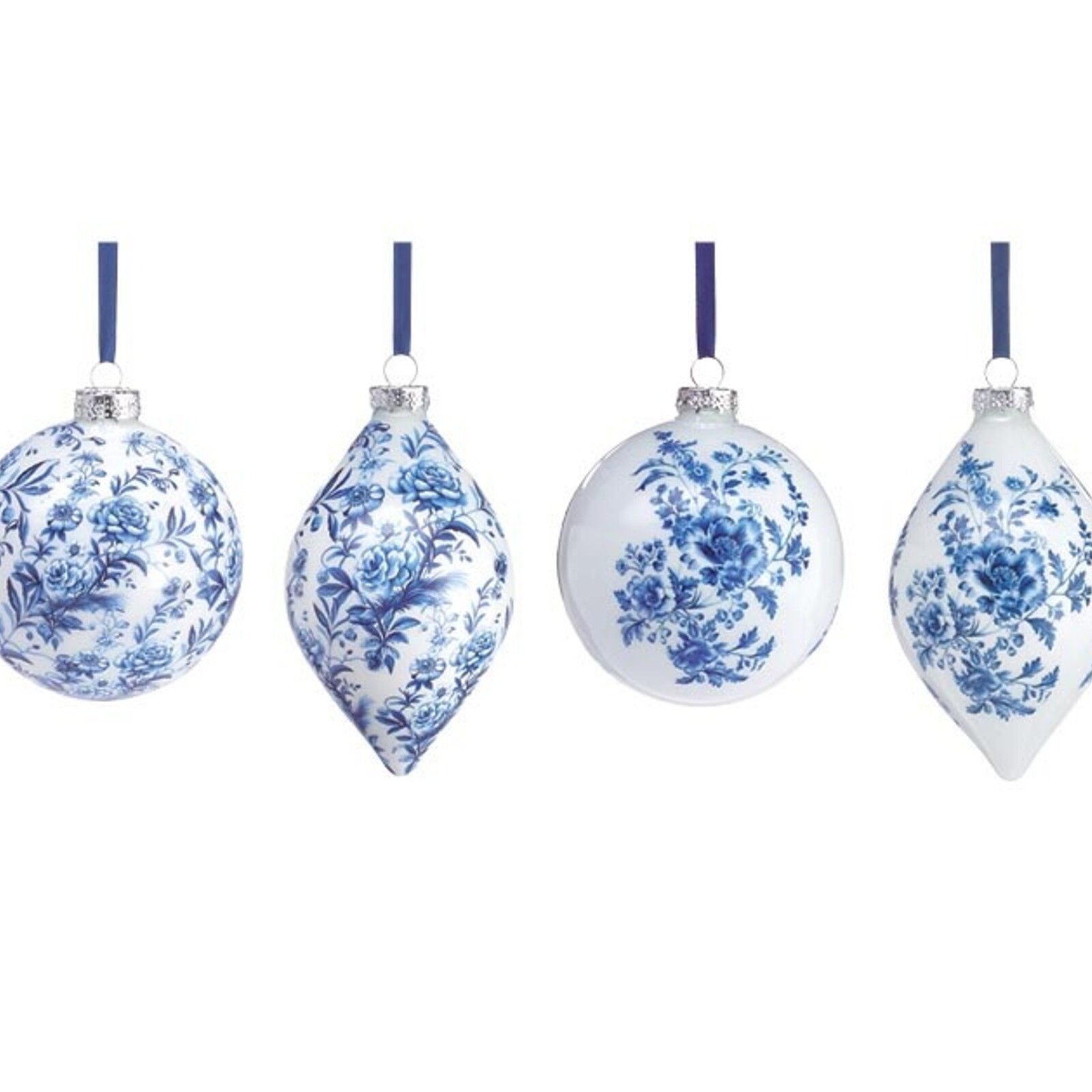 Burton + Burton Blue and White Floral Ornament (1) 9750599 loading=