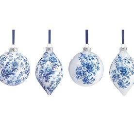 Burton + Burton Blue and White Floral Ornament (1) 9750599