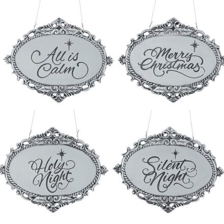 Burton + Burton Silver Oval Ornament with Message (1) 9745518