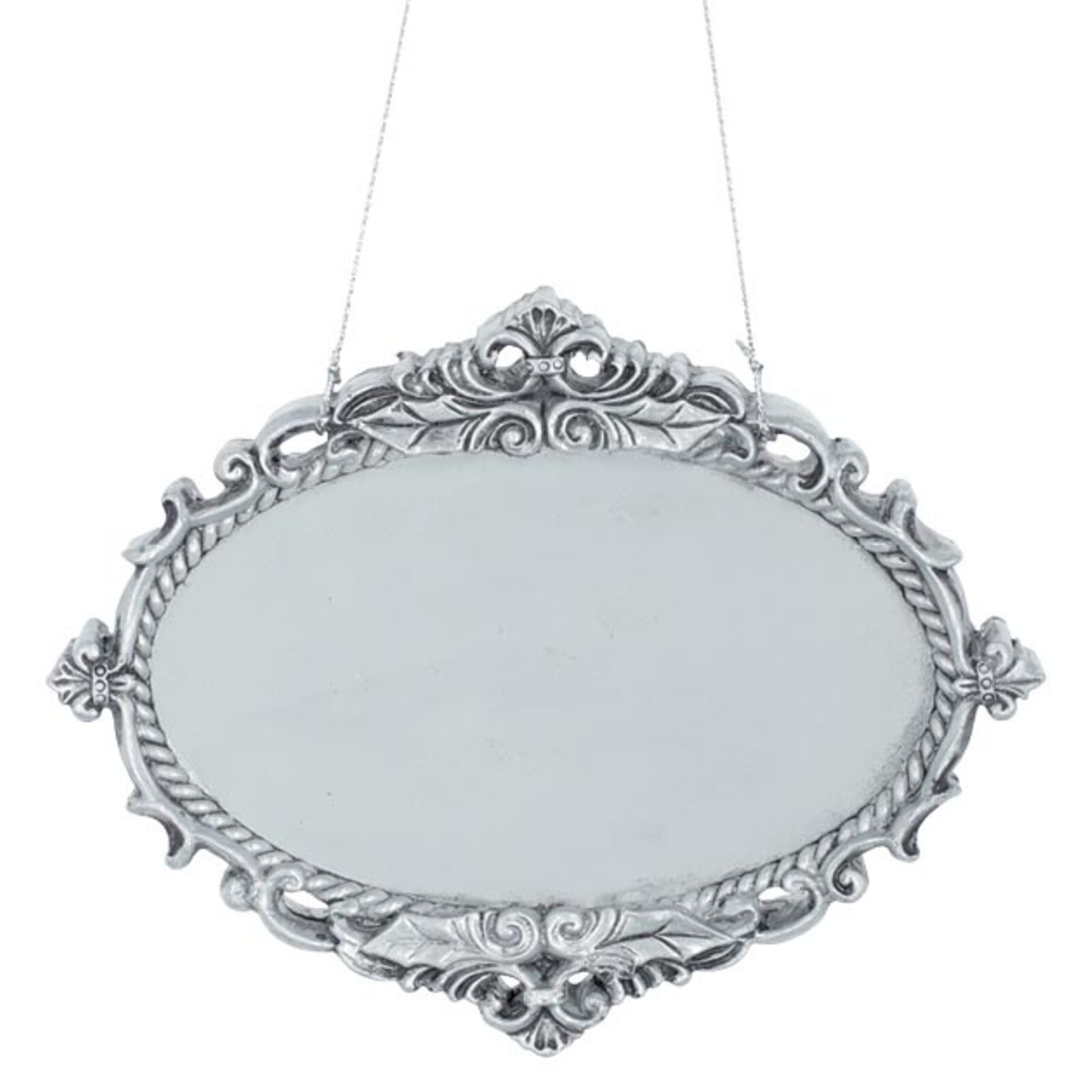 Burton + Burton Silver Oval Ornament with Message (1) 9745518 loading=