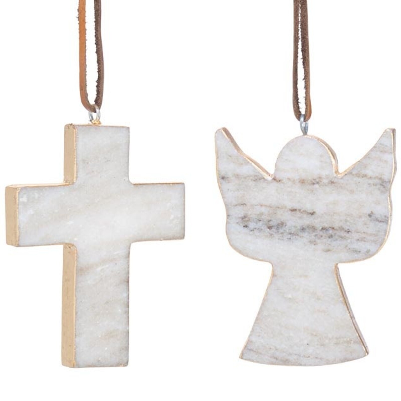 Burton + Burton 4" Angel or Cross Marble Ornament (1) 9751092 loading=