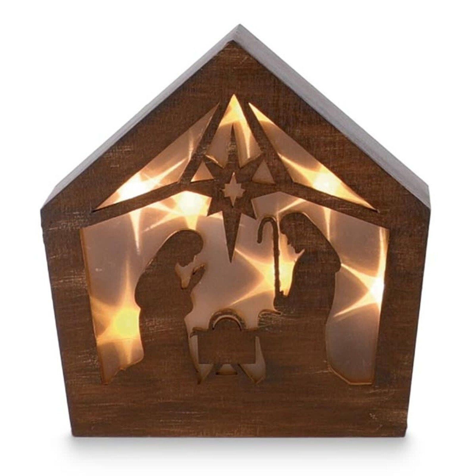 Burton + Burton 6" Light-up Holy Family Shelf Sitter 1851249 loading=
