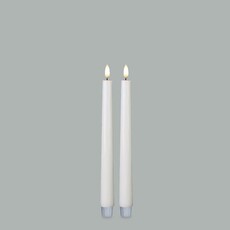 Burton + Burton 11" Patria 3D LED White Taper Candle  Set of 2 161101