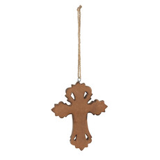 Park Hill Gilded Wood Carved Cross Ornament  XAO40327
