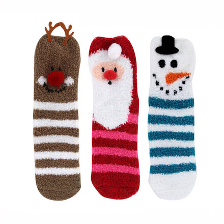 DM Merchandising CHRISTMAS FUZZY SOCKS  (1 pair)  X-SOCKS2