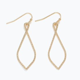 Periwinkle by Barlow Earrings-Textured Gold Twist Drops  8121019