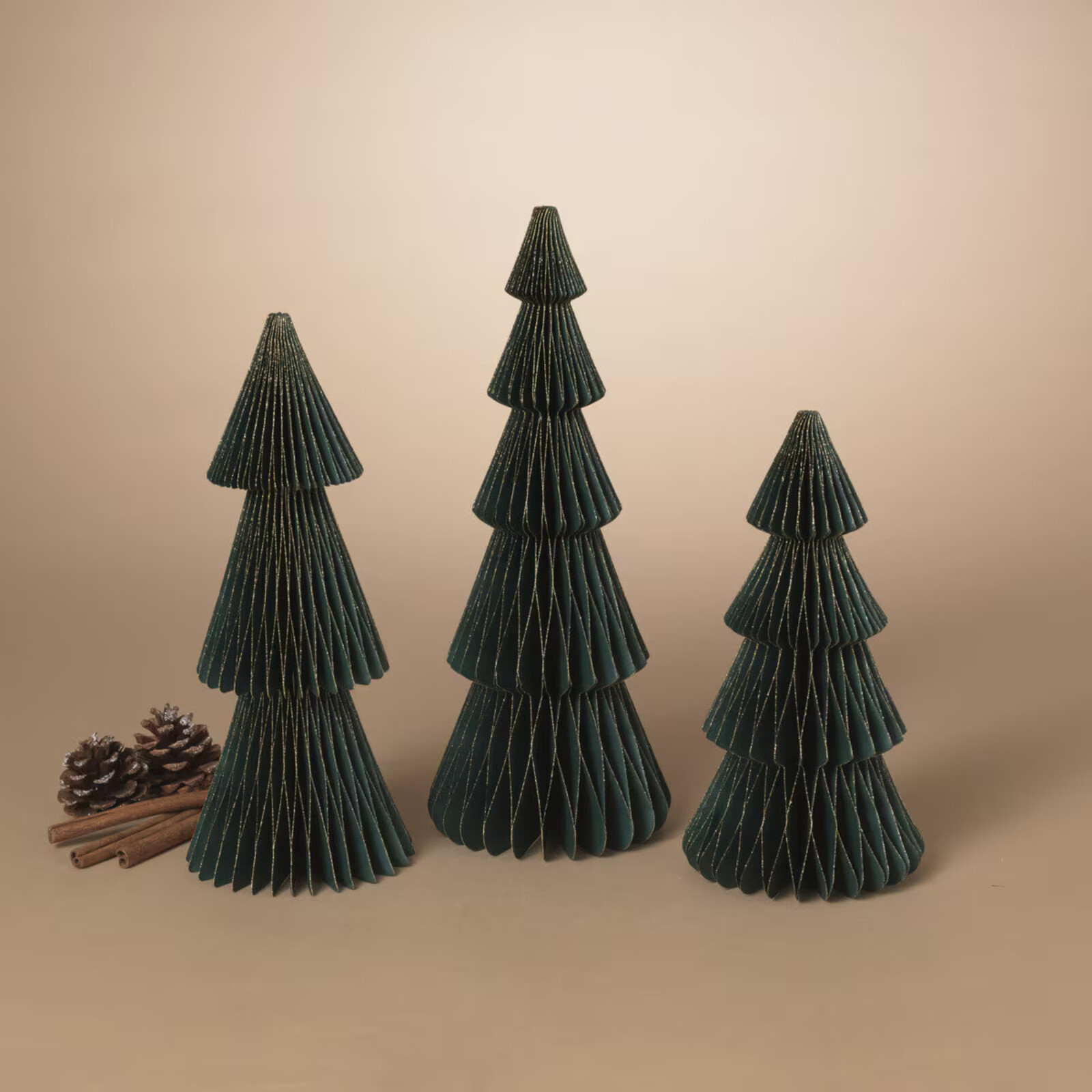 Gerson 9.8" Paper Honeycomb Trees w/ Glitter Accent 2802460 S loading=