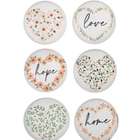 Ganz Flower Heart & Text Magnet (1) CB199283