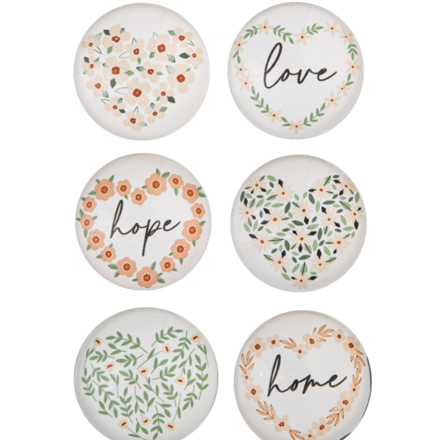 Ganz Flower Heart & Text Magnet (1) CB199283