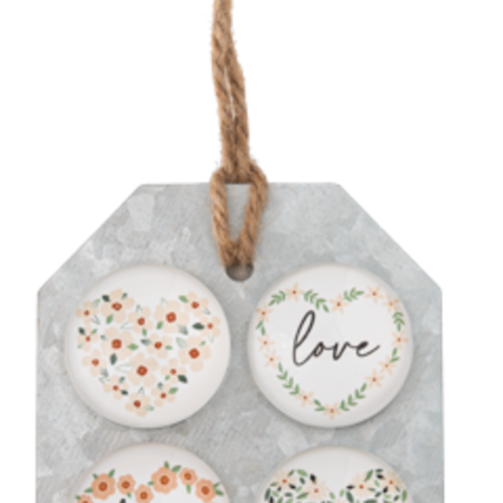 Ganz Flower Heart & Text Magnet (1) CB199283 loading=