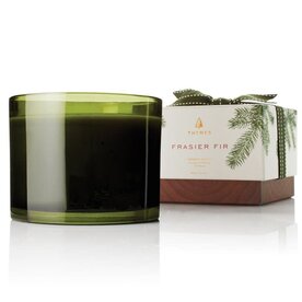 THYMES Frasier Fir Poured Candle, Green 3-Wick   TH03505243310