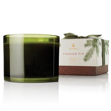 THYMES Frasier Fir Poured Candle, Green 3-Wick   TH03505243310