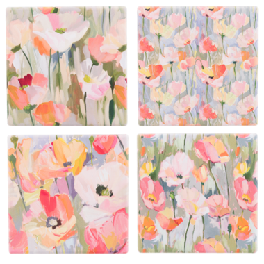 Midwest Gift Flower Coaster Set (4 pc. set)  MG200761