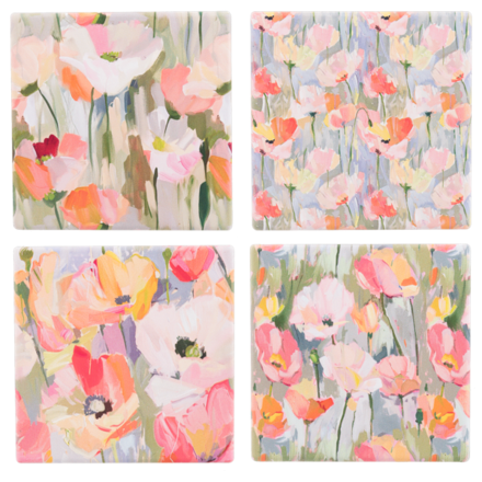 Midwest Gift Flower Coaster Set (4 pc. set)  MG200761