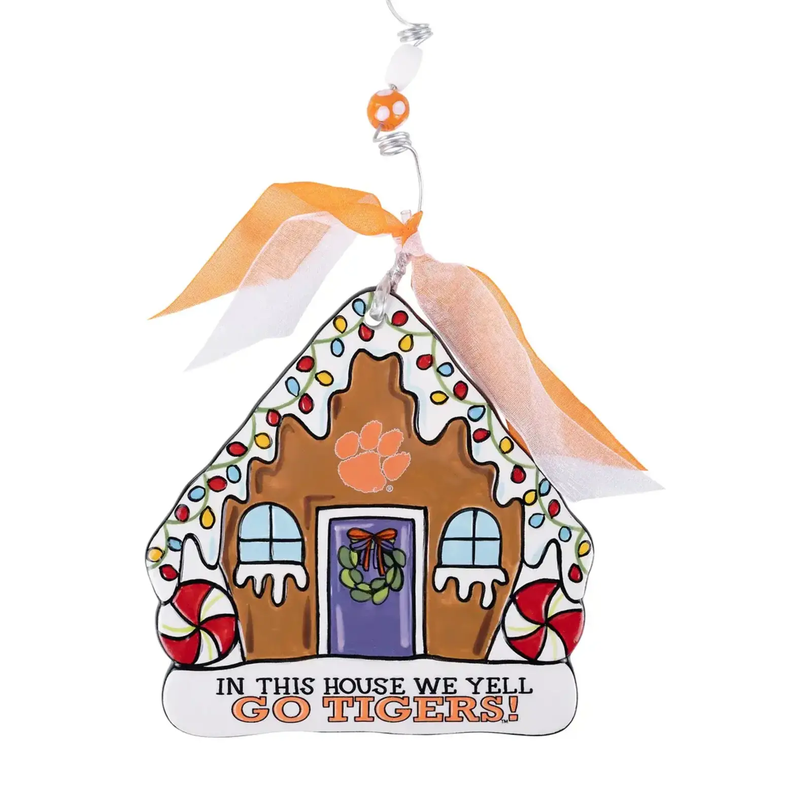 gloryhaus In this House We Yell Go Tigers Ornament   421153412 loading=