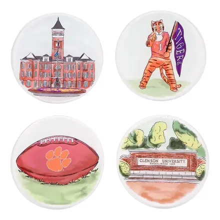 gloryhaus Clemson Coaster SET of 4    460143412