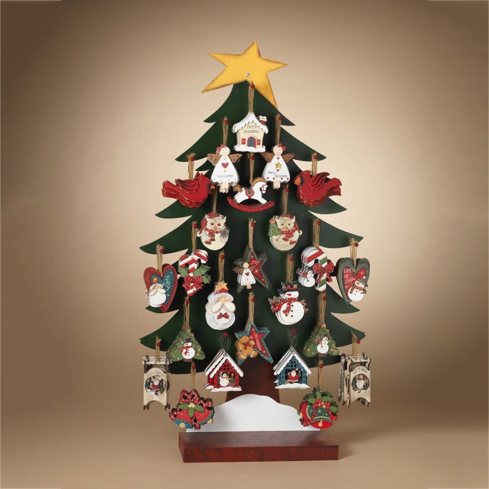 Gerson Wood Holiday Ornament  2489930 loading=