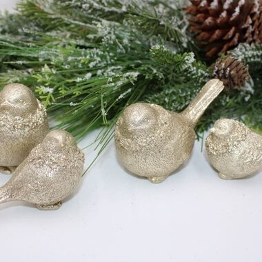 Trade Cie 3.4x2.2" Small Gold Resin Bird   CM1237A