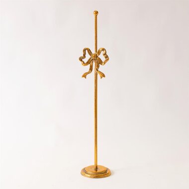Audrey's Wreath Stand Gold Finish With Bow   8T2762