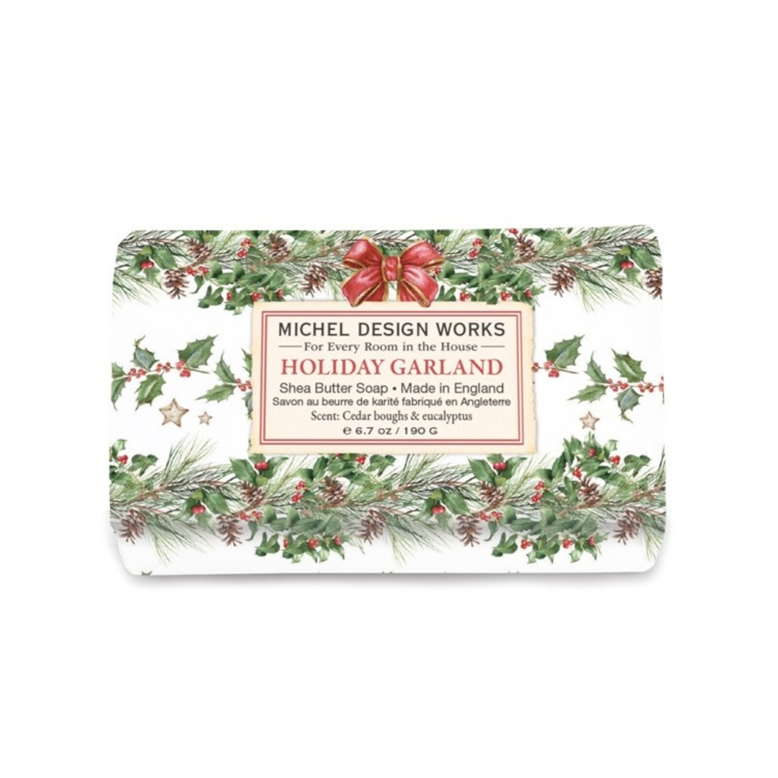 Michel Design Works Holiday Garland Medium Bath Soap  858446 loading=