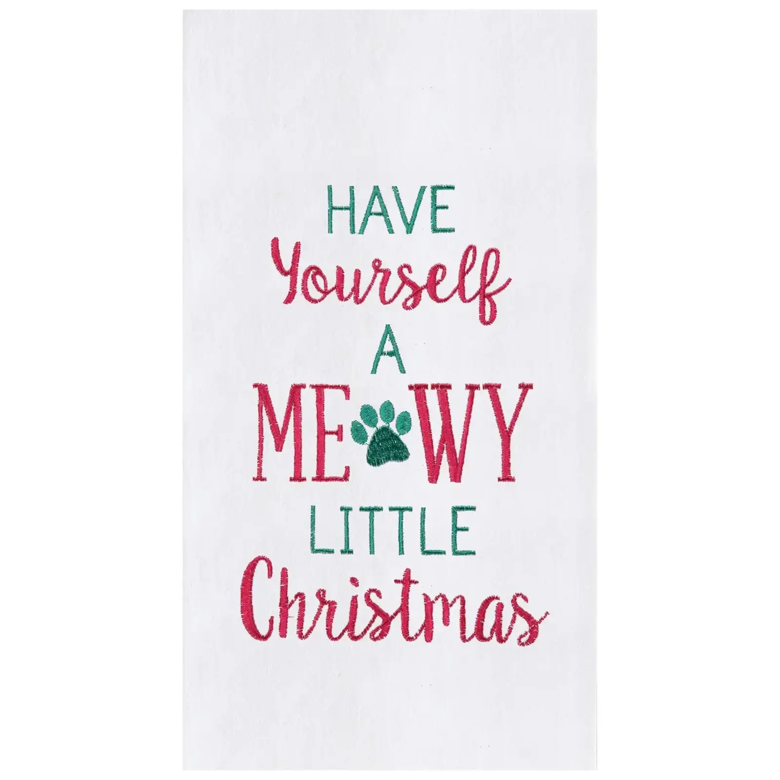 C & F Enterprise Meowy Christmas Kitchen Towel  86171385B loading=