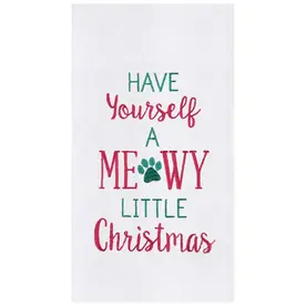 C & F Enterprise Meowy Christmas Kitchen Towel  86171385B