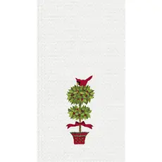 C & F Enterprise Christmas Cardinal in Topiary Kitchen Towel  86100018