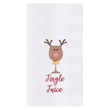 C & F Enterprise Jingle Juice Embroidered Flour Sack Kitchen Towel  86171427