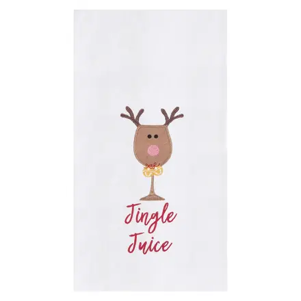 C & F Enterprise Jingle Juice Embroidered Flour Sack Kitchen Towel  86171427