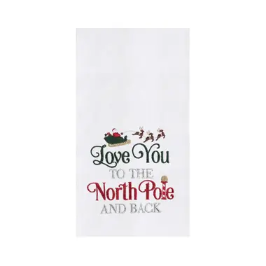 C & F Enterprise To the North Pole & Back Santa Kitchen Towel  C861711108