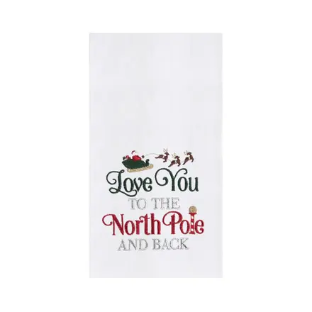 C & F Enterprise To the North Pole & Back Santa Kitchen Towel  C861711108