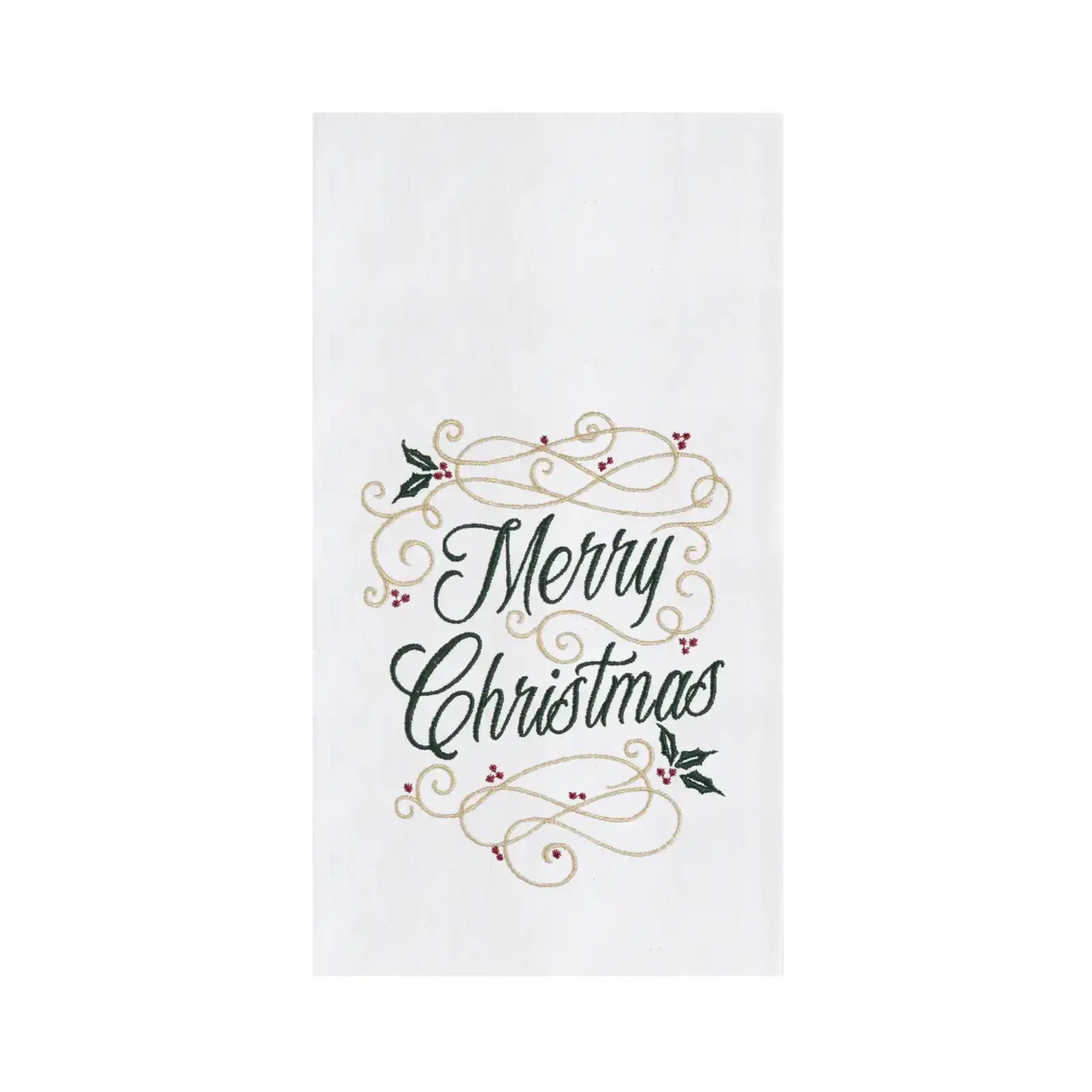 C & F Enterprise Merry Christmas Swirl Kitchen Towel  C861711096 loading=