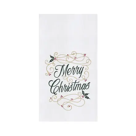 C & F Enterprise Merry Christmas Swirl Kitchen Towel  C861711096