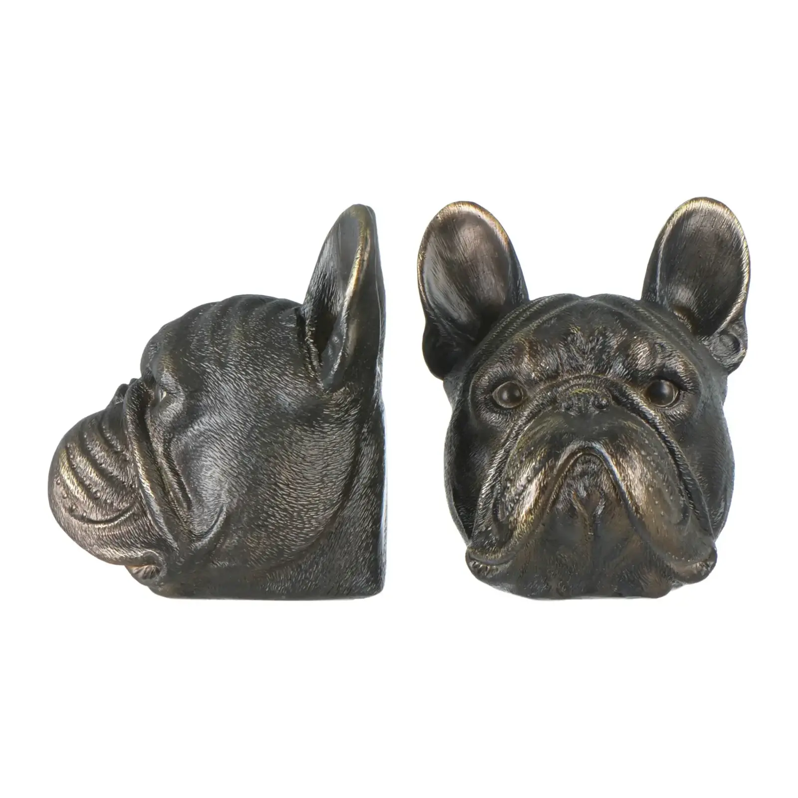 Creative Co-Op Dog Head Bookends with Antique Finish  DF3346 loading=