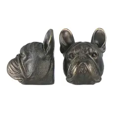 Creative Co-Op Dog Head Bookends with Antique Finish  DF3346