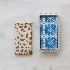 Creative Co-Op Decorative Scalloped Napkin Holder White   DG0728