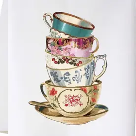 cora & pate Tea Cup Tower Kitchen Towel  23FSTTCT