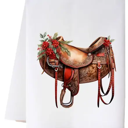 cora & pate Christmas Saddle Kitchen Towel  24FSTCMS
