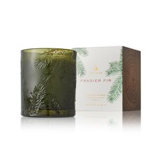 THYMES Frasier Fir Poured Candle Molded Green Glass   TH03505241710