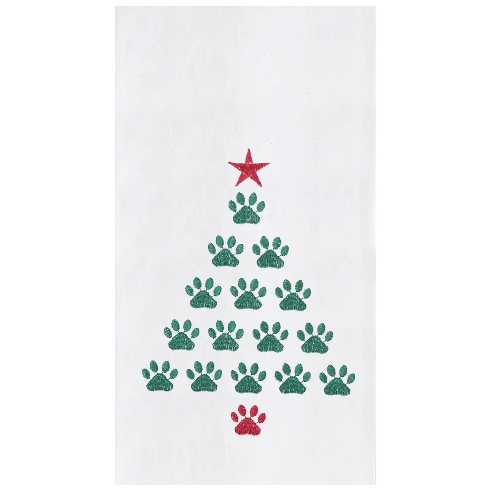 C & F Enterprise Christmas Tree Paws Kitchen Towel  861712429 loading=