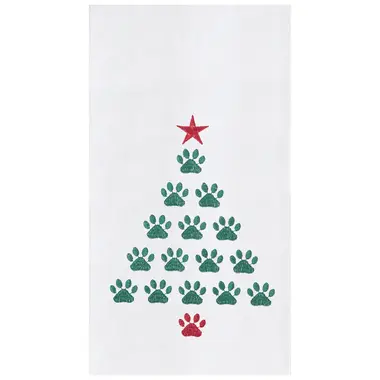C & F Enterprise Christmas Tree Paws Kitchen Towel  861712429