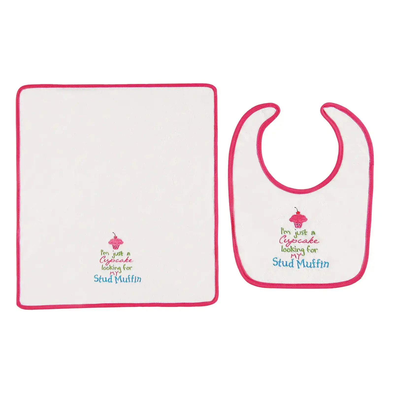 C & F Enterprise Cupcake for Muffin Bib & Burp Cloth  86113079 loading=