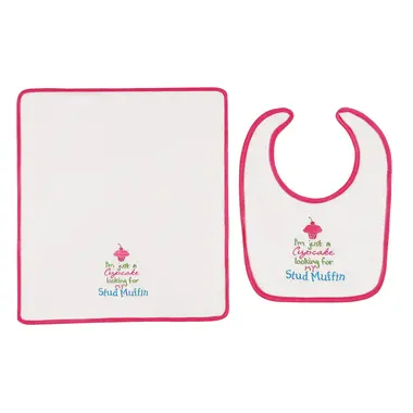 C & F Enterprise Cupcake for Muffin Bib & Burp Cloth  86113079