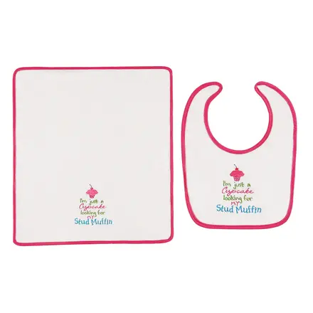 C & F Enterprise Cupcake for Muffin Bib & Burp Cloth  86113079