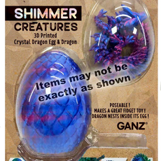 Ganz Shimmer Creatures - Dragon Eggs 4.5" H3D0011